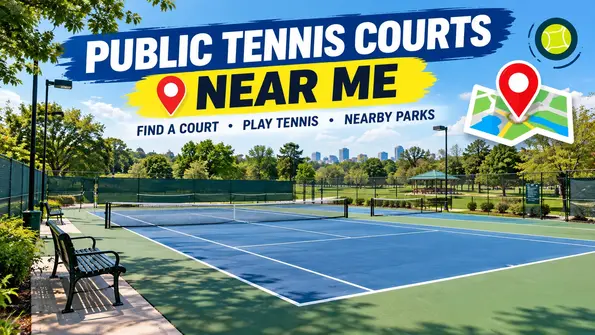 Public tennis courts near me in a sunny city park