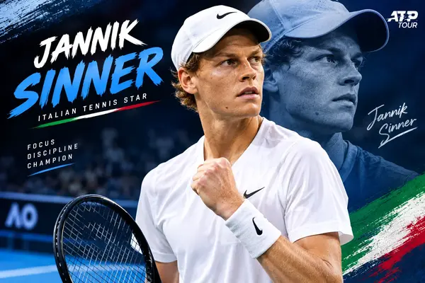 Jannik Sinner holding a tennis racket