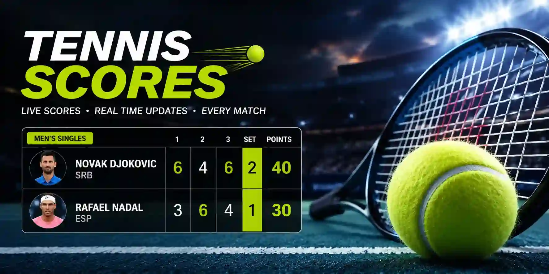Tennis Scores overview
